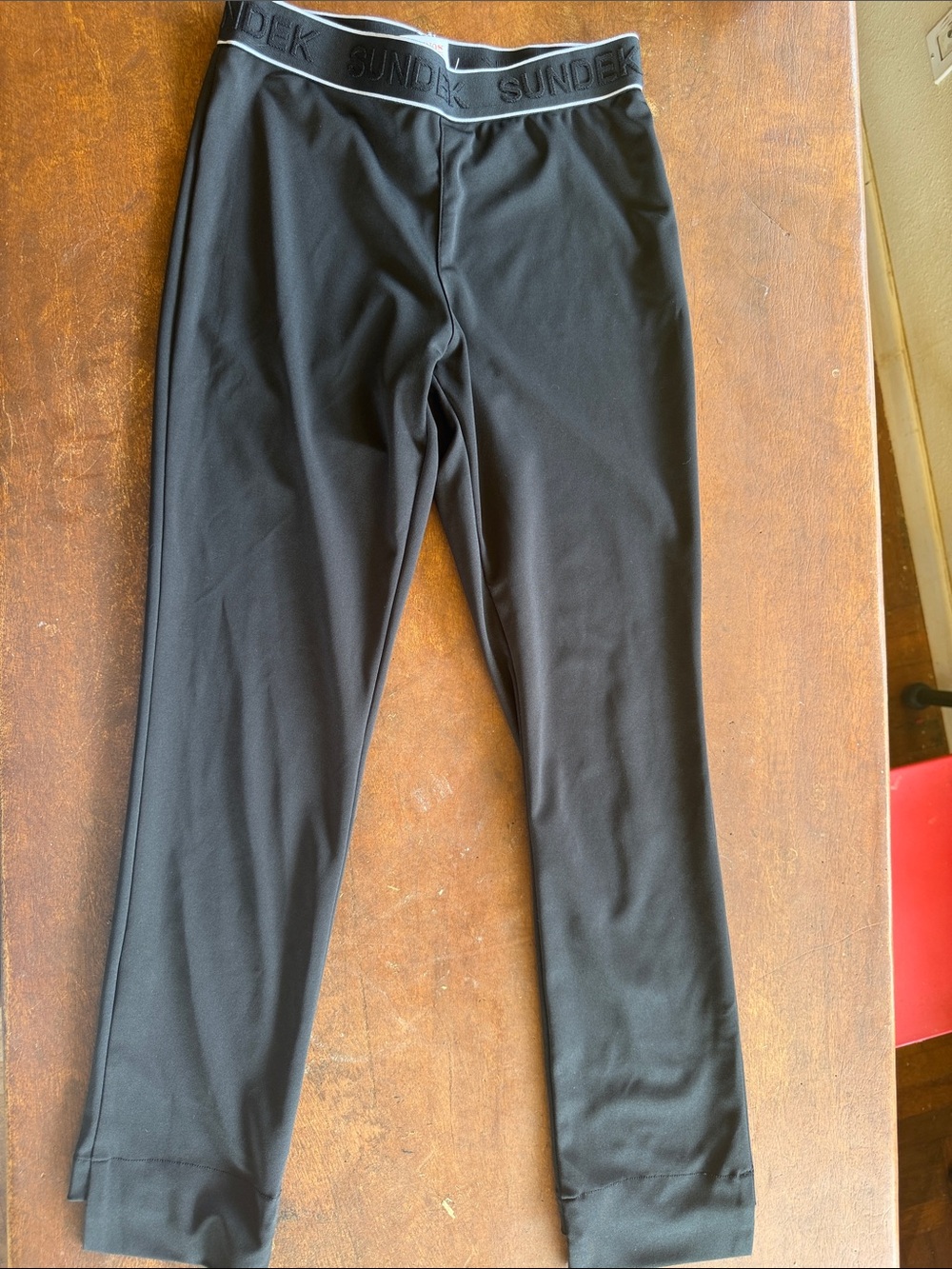 Sundek Black Performance Leggings with Branded Waistband